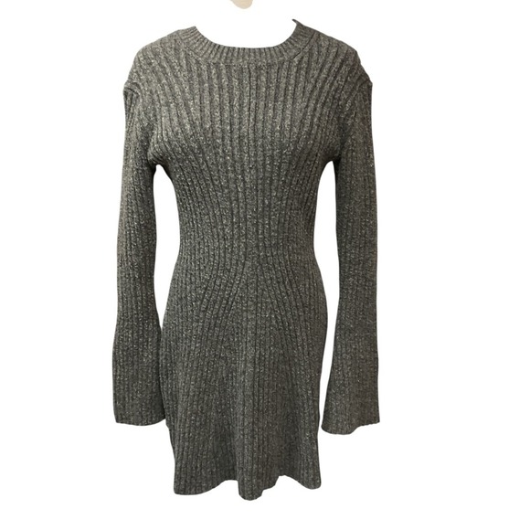 H&M Gray Ribbed Mini Dress - Picture 3 of 10